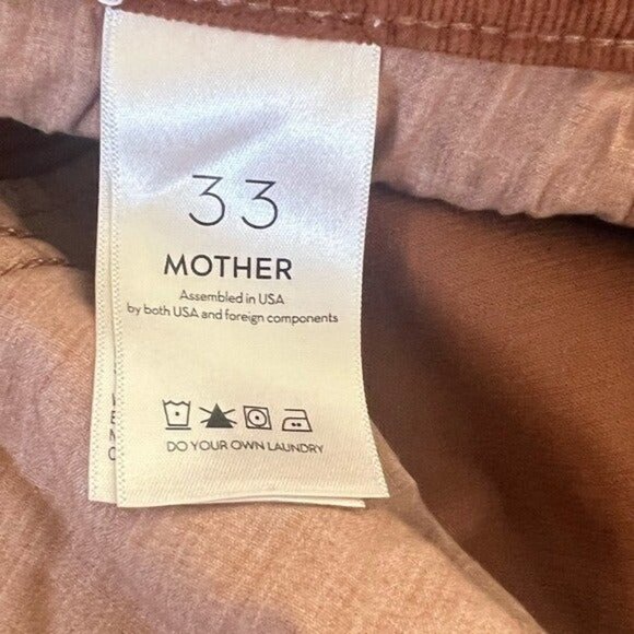 ANTHROPOLOGIE MOTHER The Mid Rise Dazzler Corduroy Pants Monks Robe Brown NEW - Picture 8 of 13
